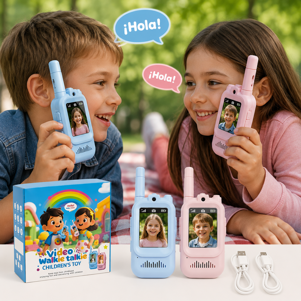 FunConnect™ - Walkie Talkie Infantil con Cámara
