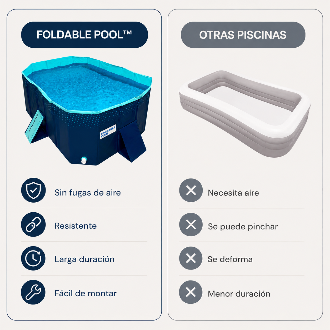 Foldable Pool™ – Piscina Plegable 130x90x45