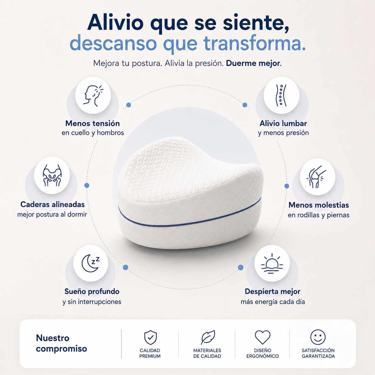 KneeAlign™ - Almohada Ergonómica para Piernas