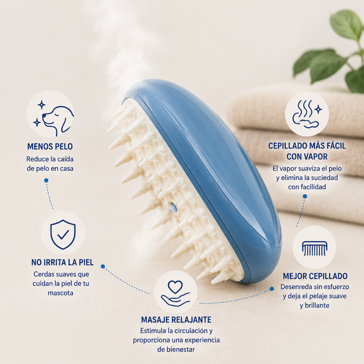 Cepillo VaporCare™ - Cepillo vapor para mascotas