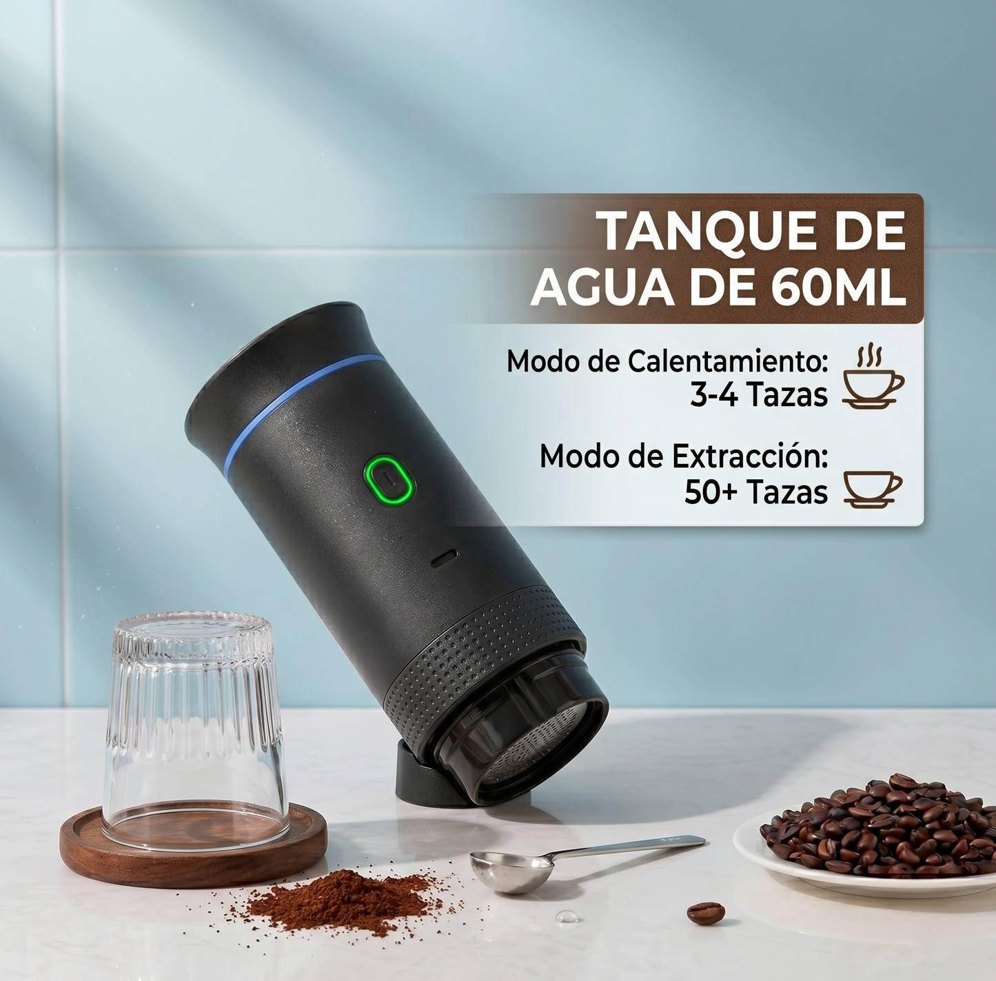 CoffeeGo™ Pro – Cafetera Portátil 3 en 1