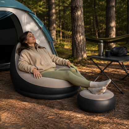 AirLounge™ - Sillón Inflable con Reposapiés