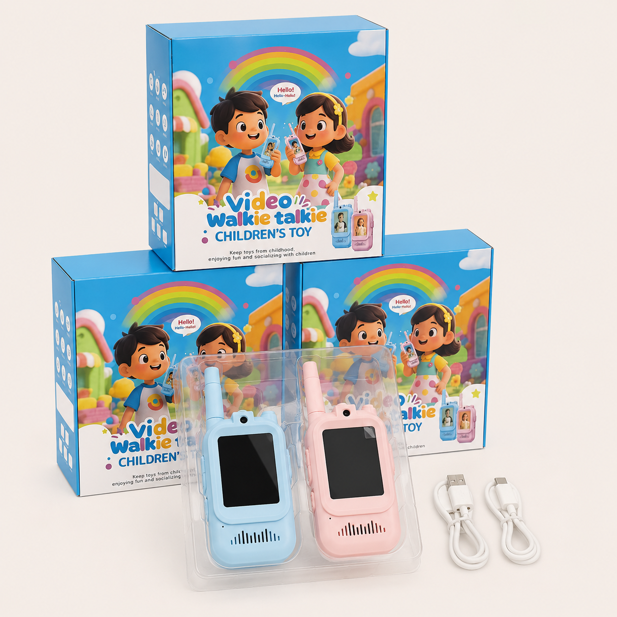 FunConnect™ - Walkie Talkie Infantil con Cámara