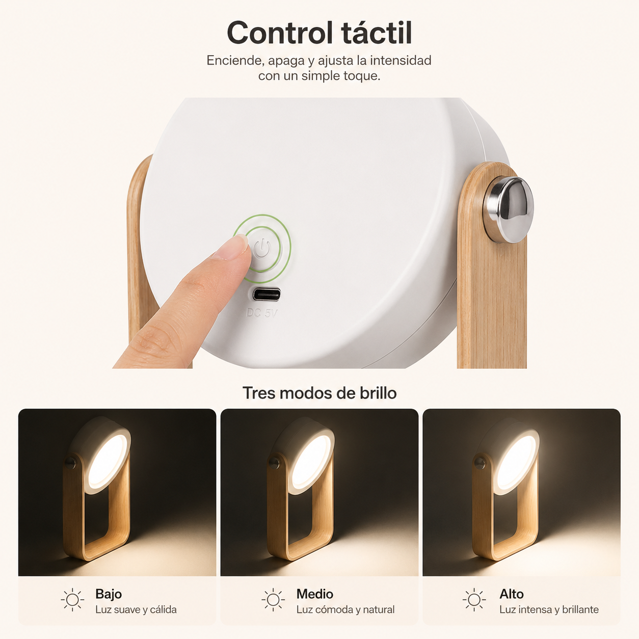 NaturaLight™ - Lámpara Diseño Madera