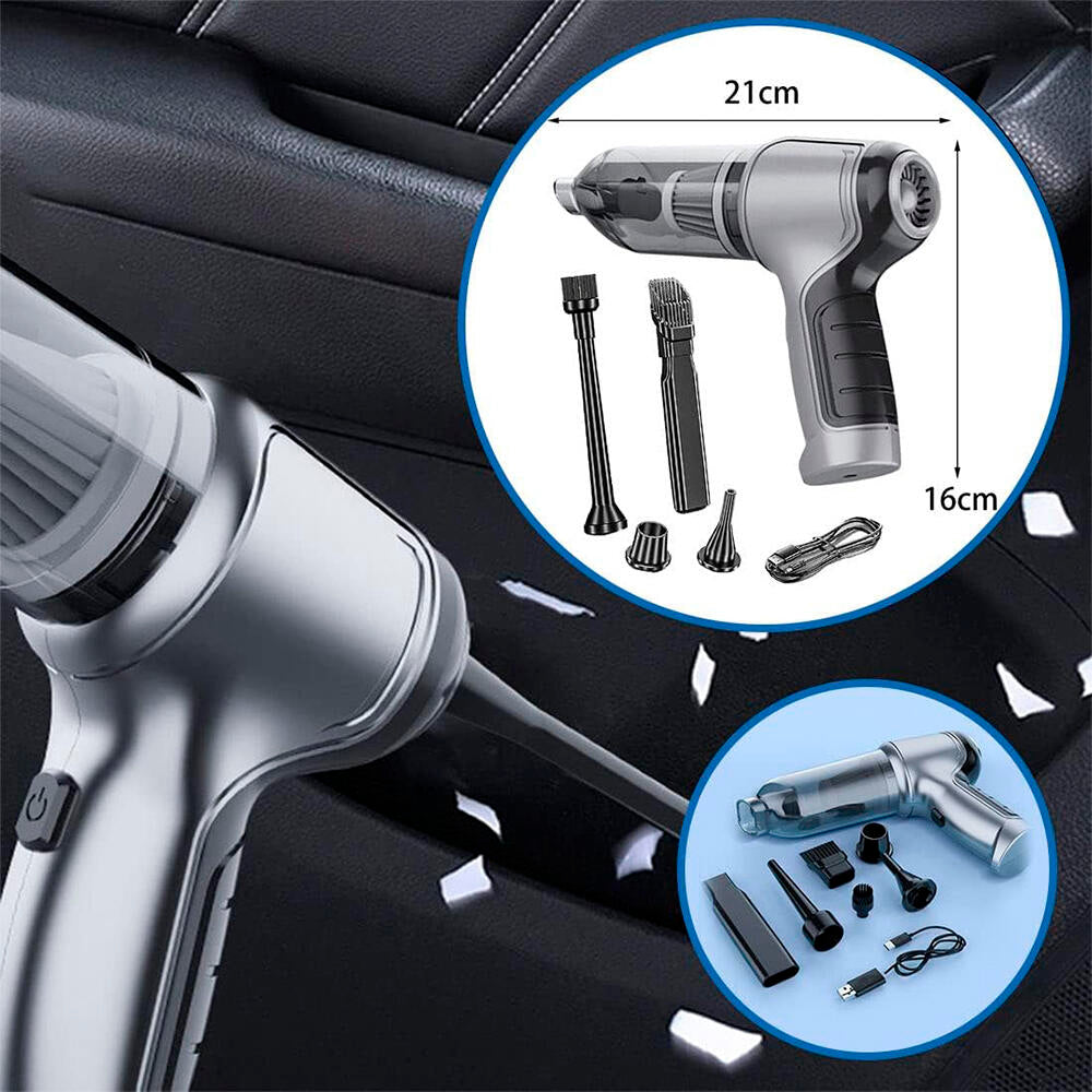 Mini Aspirador Inalámbrico 4 en 1 - Potencia, Limpieza y Versatilidad en la Palma de tu Mano